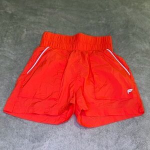 Fabletics Ultra High Waisted piped nylon shorts